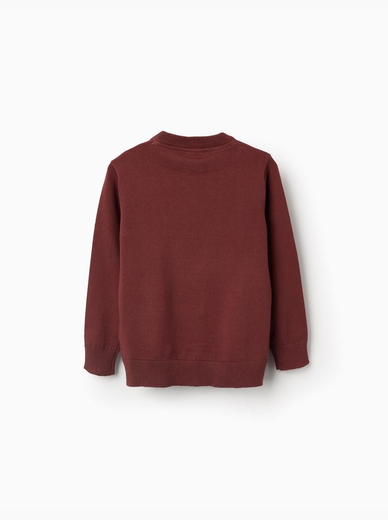 Pull en maille avec extrémités côtelées Marron - Kiabi