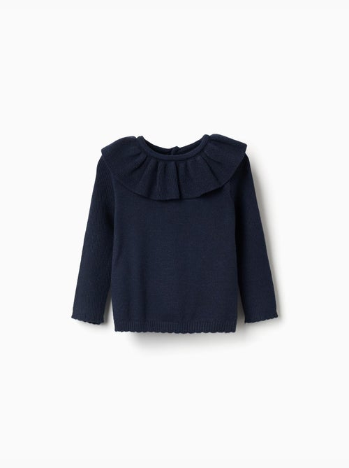 Pull en maille avec extrémités festonnées - Kiabi Pull en maille avec extrémités festonnées - Kiabi