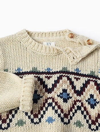 Pull en Maille avec Jacquard