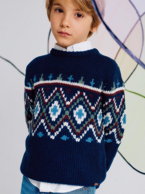 Pull en Maille avec Jacquard - Kiabi