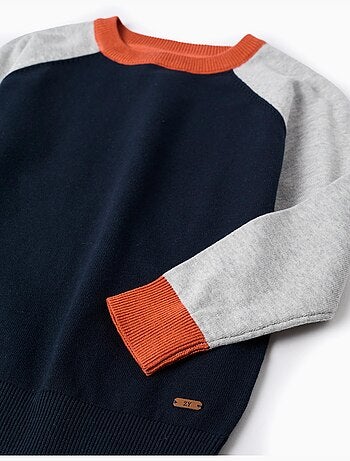 Pull en maille avec manches en contraste