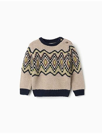 Pull en maille avec motif jacquard