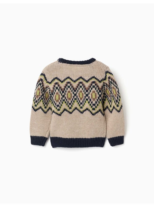 Pull en maille avec motif jacquard - Kiabi