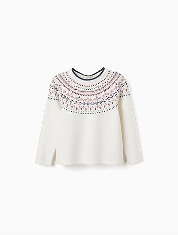 Pull en maille avec motif jacquard