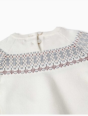 Pull en maille avec motif jacquard