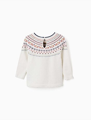Pull en maille avec motif jacquard