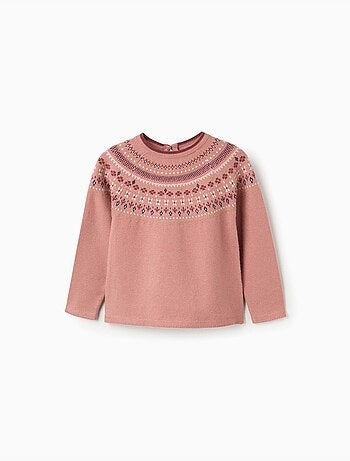 Pull en maille avec motif jacquard