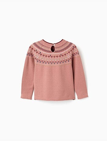 Pull en maille avec motif jacquard