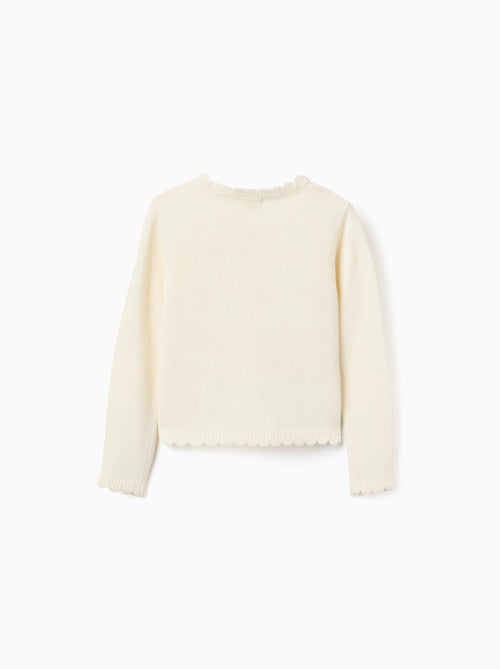 Pull en maille avec nœud et paillettes - Kiabi