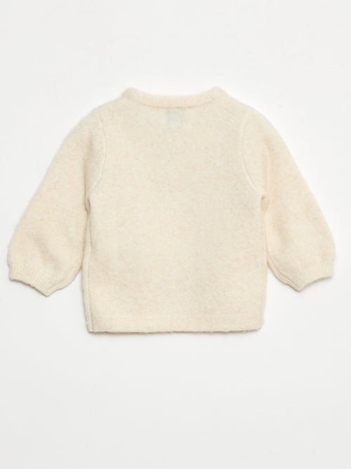 Pull en maille avec nœud fantaisie devant - Kiabi