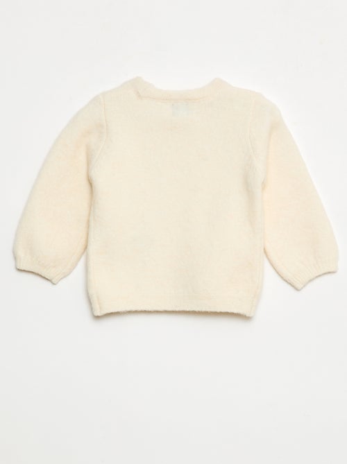 Pull en maille avec nœud fantaisie devant - Kiabi