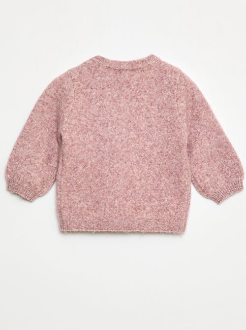 Pull en maille avec nœud fantaisie devant - Kiabi