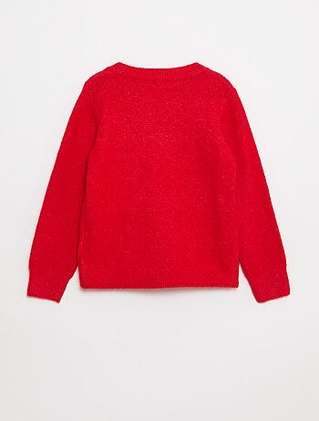 Pull en maille avec nœud fantaisie devant