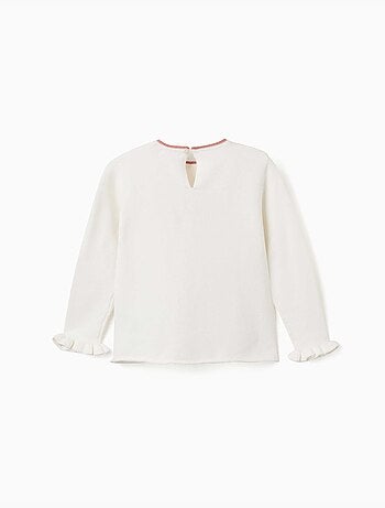 Pull en maille avec cœur jacquard