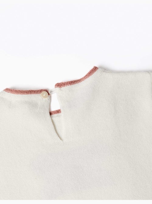 Pull en maille avec nœud jacquard - Kiabi