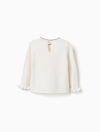 Pull en maille avec nœud jacquard