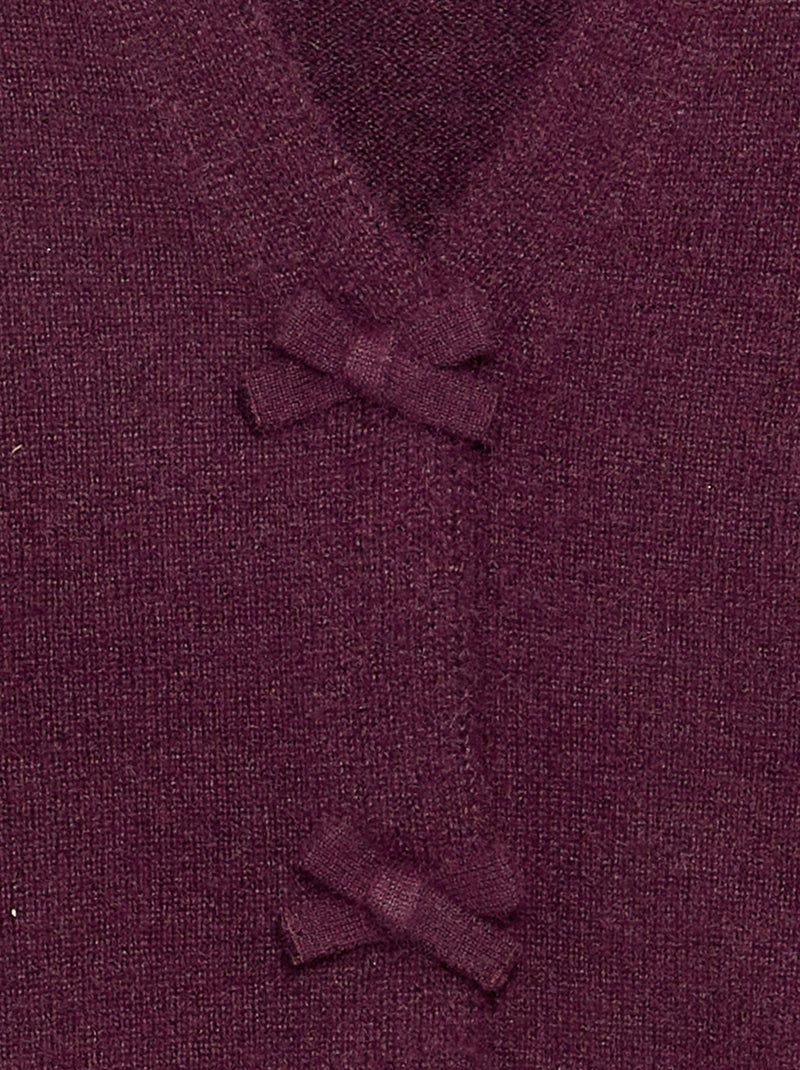Pull en maille avec ouverture par nœuds Rose - Kiabi