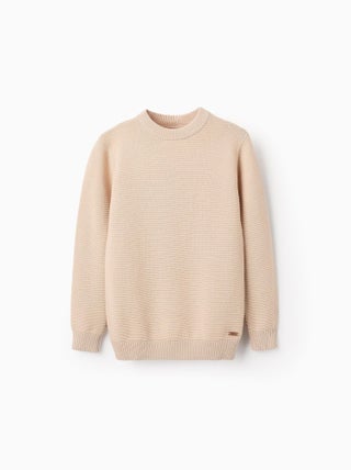 Pull en Maille avec Texture en Coton