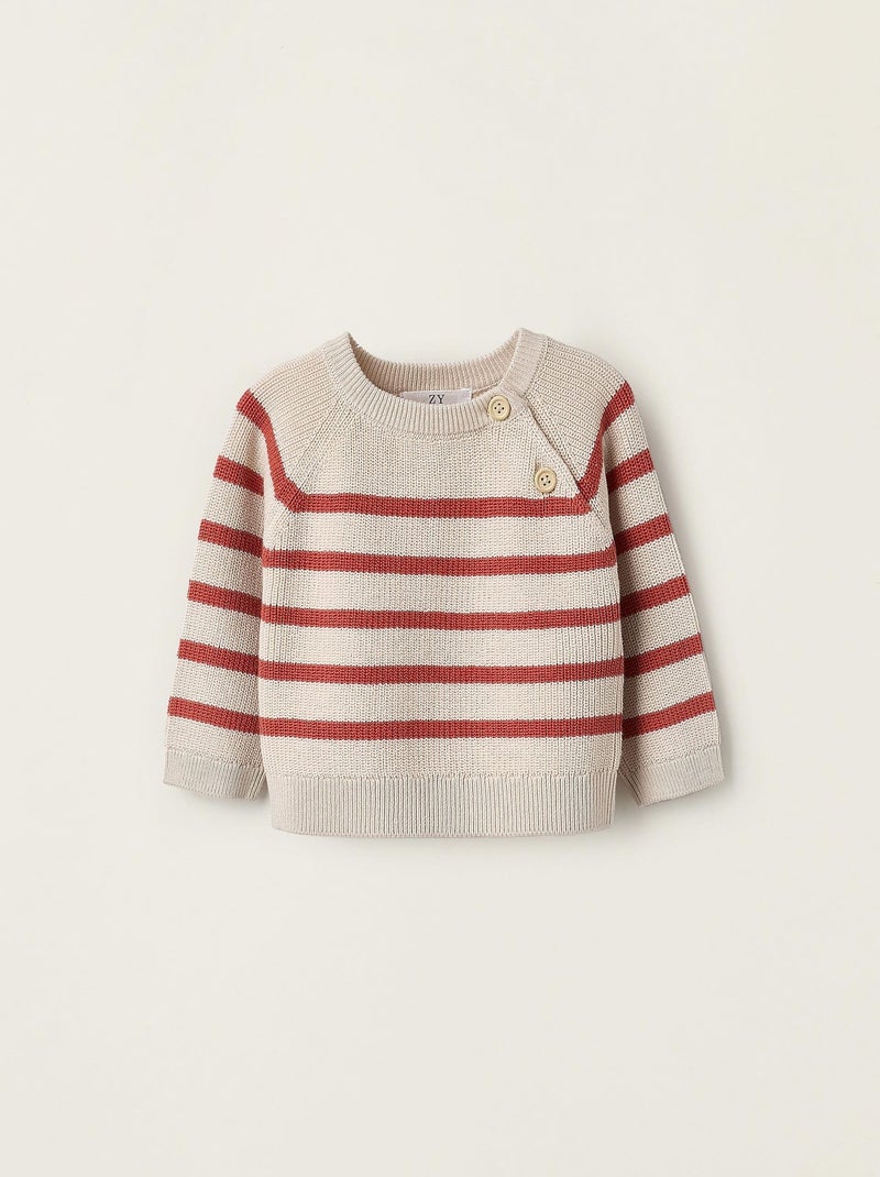 Pull en maille beige pour nouveau-né manches longues FRENCH CONNECTION Beige clair - Kiabi