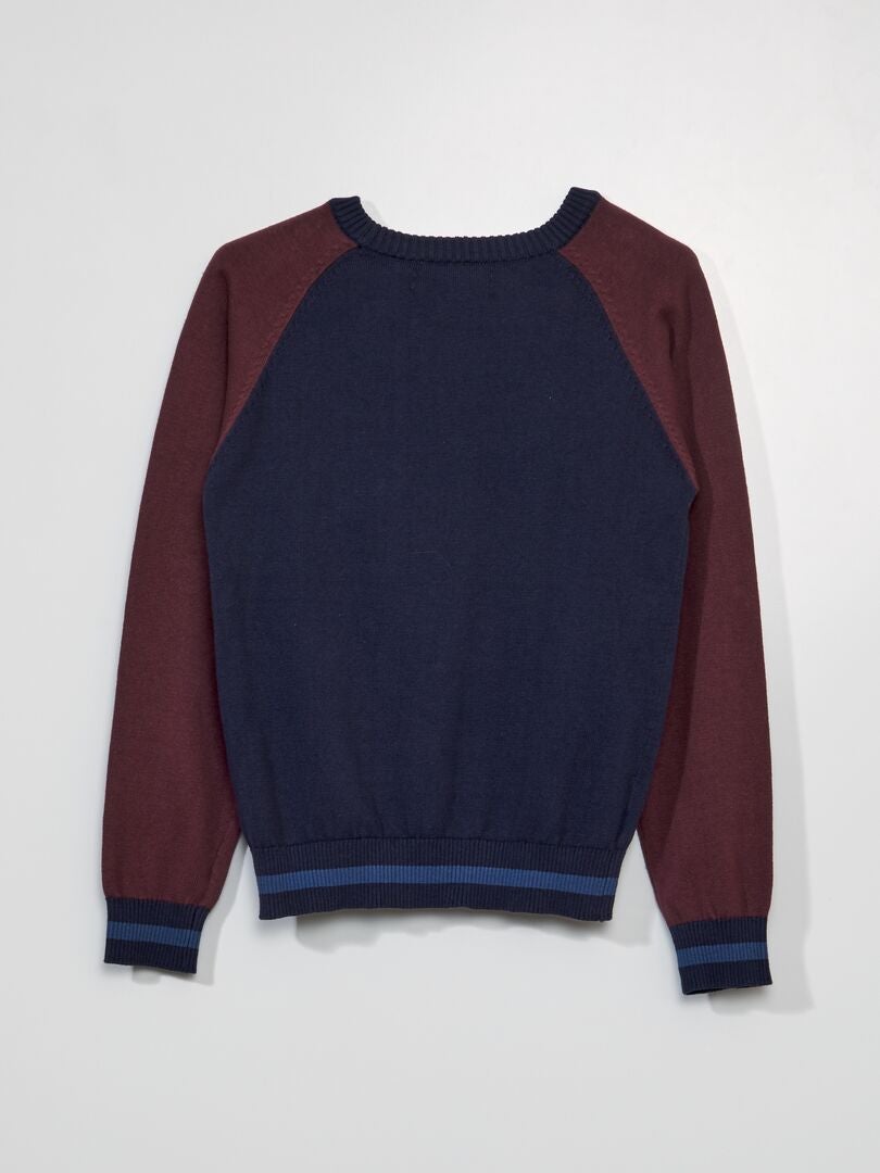 Pull en maille discount bleu