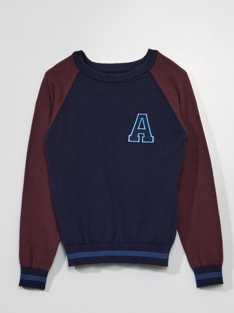 Pull en maille Bleu - Kiabi