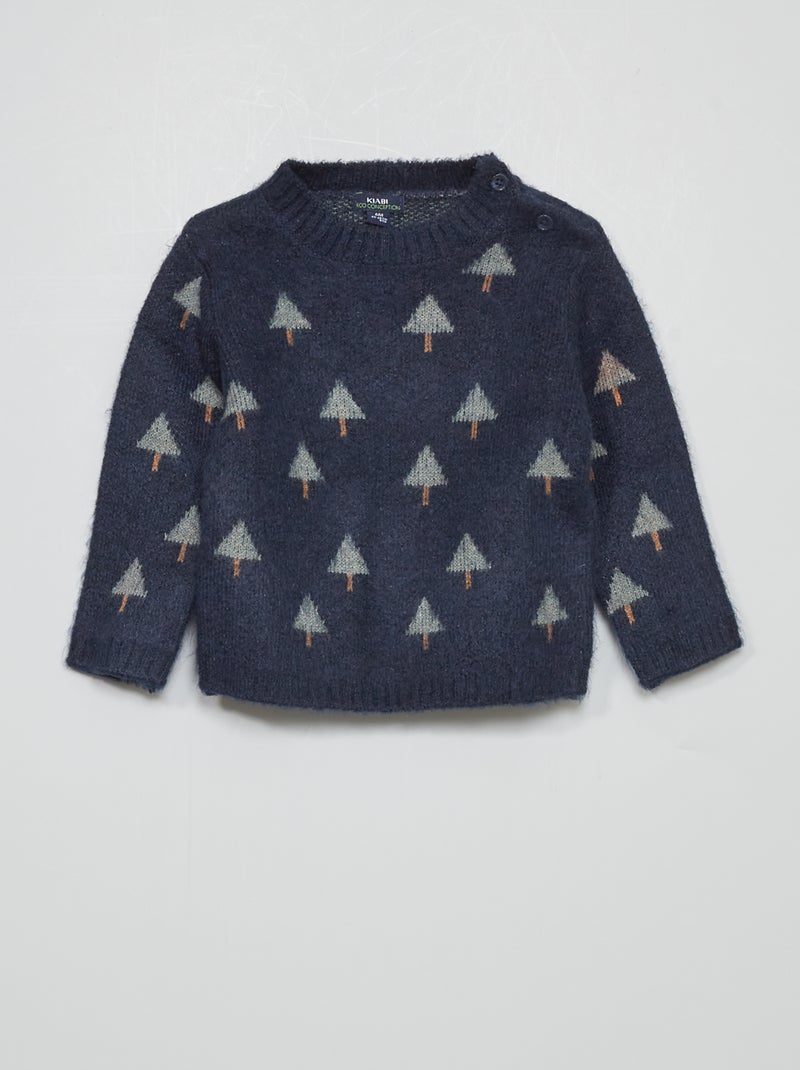 Pull en maille BLEU - Kiabi