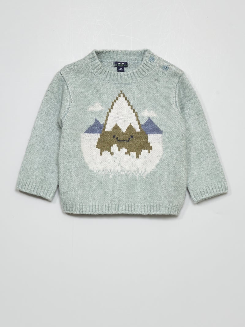 Pull en maille BLEU - Kiabi