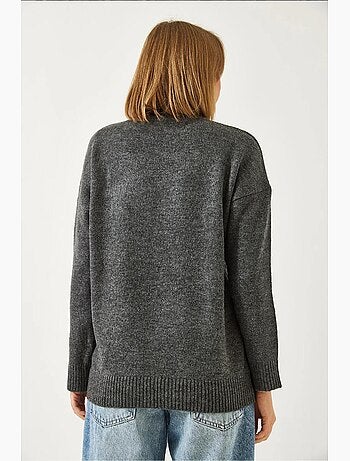 Pull en maille brodé teddy lucci