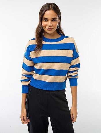 Pull en maille chaude col rond