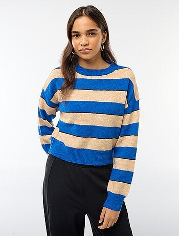 Pull en maille chaude col rond