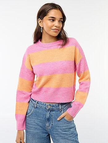 Pull en maille chaude col rond