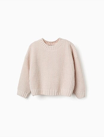 Pull en maille chenille à épaules tombantes