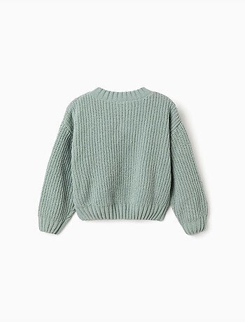 Pull en maille chenille à épaules tombantes