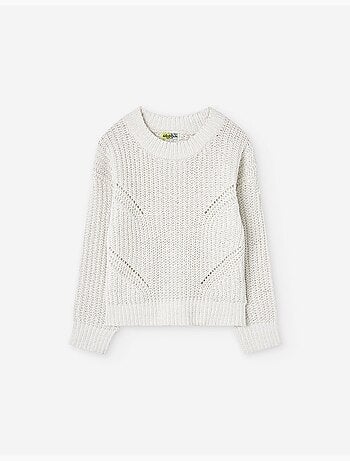 Pull en maille chenille avec épaules tombantes