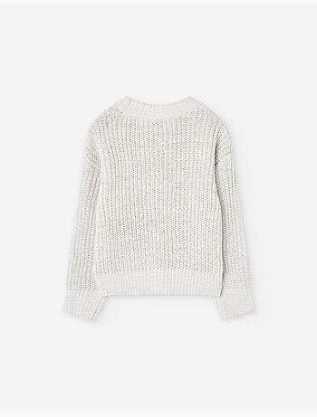 Pull en maille chenille avec épaules tombantes