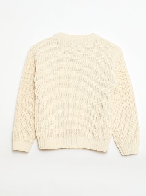 Pull en maille chenille - Kiabi