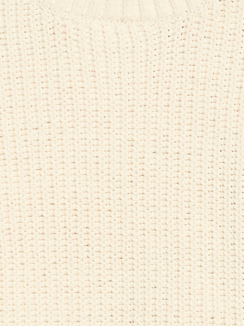 Pull en maille chenille Blanc - Kiabi