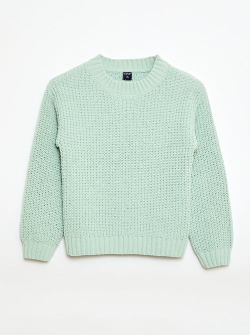 Pull en maille chenille - Kiabi
