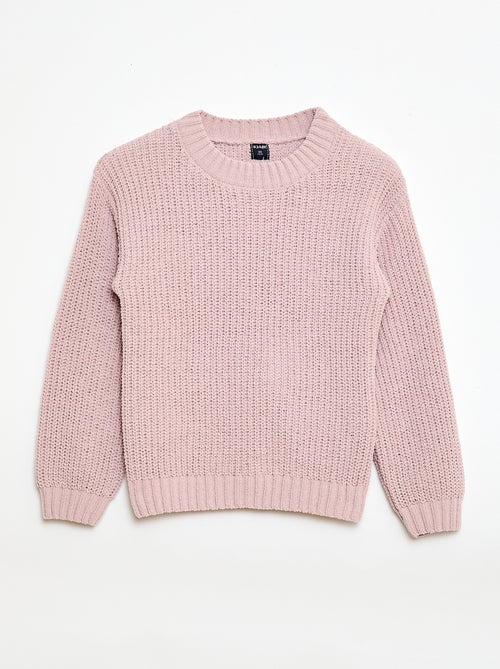 Pull en maille chenille - Kiabi