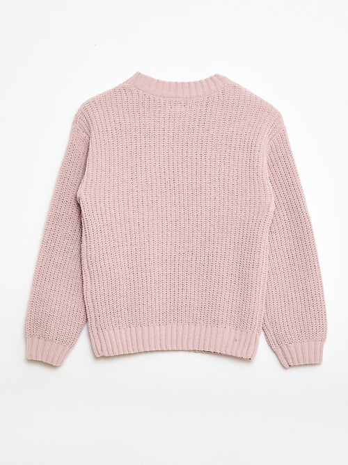 Pull en maille chenille - Kiabi