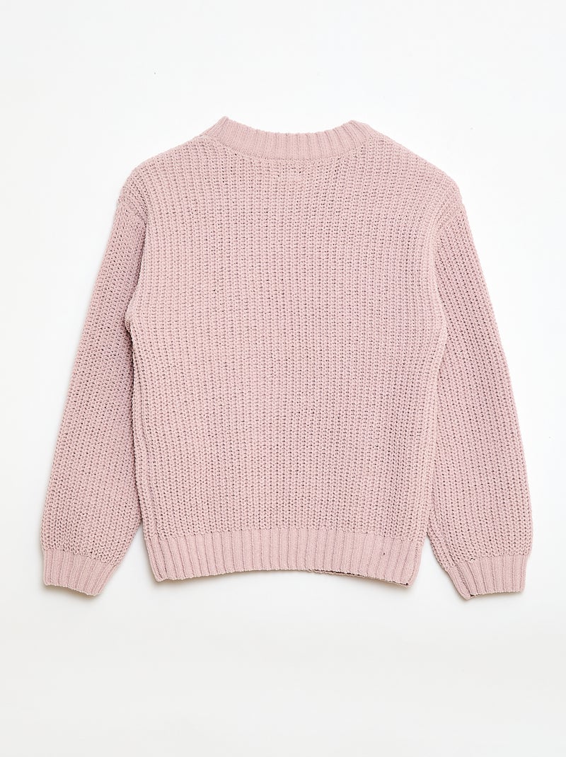 Pull en maille chenille Violet - Kiabi