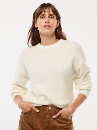 Pull en maille chinée colorée