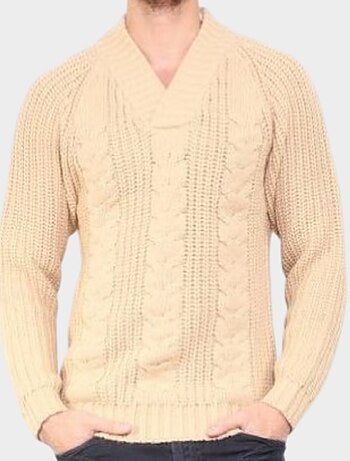 Pull en maille col chale