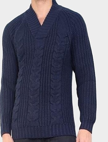 Pull en maille col chale