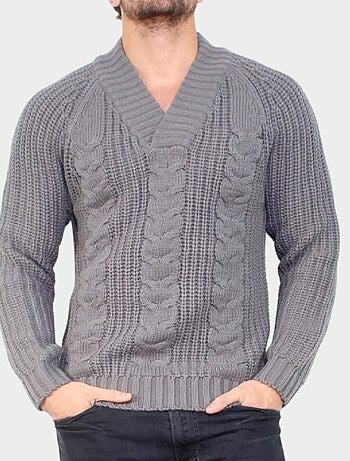 Pull en maille col chale