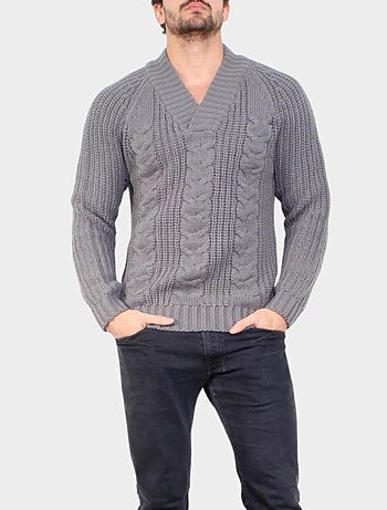 Pull en maille col chale