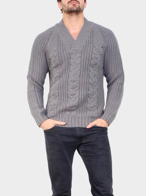 Pull en maille col chale - Kiabi Pull en maille col chale - Kiabi