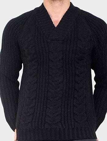 Pull en maille col chale