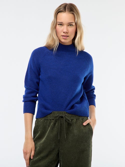Pull en maille col montant - Kiabi