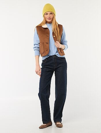 Pull en maille col montant